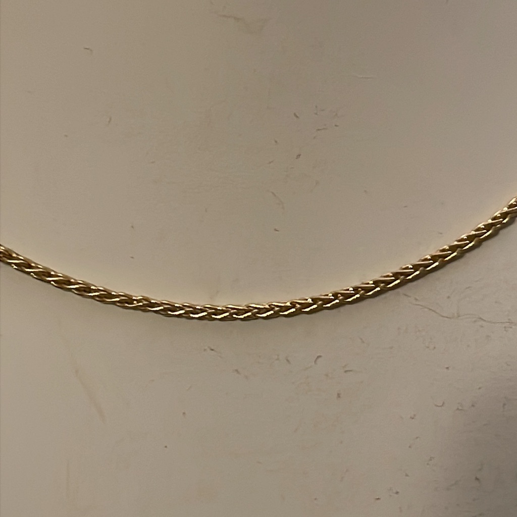 2mm Round 14k Yellow Gold Wheat Chain